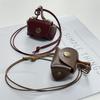 Bolsa de Almacenamiento Versátil de Auriculares de Gama Alta al por Mayor Bolso de Cuero Retro para Monedas y Auriculares