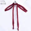 Corbata de lazo jk sin nudos raíz de pluma gigante estilo universitario femenino corbata estudiante uniforme académico foto de graduación flor de cuello uniforme escolar lazo