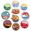 Adesivo de Tecido Bordado Xiaotian Nascer do Sol Pôr do Sol Zhang Zi Pôr do Sol Patch Adesivo de Onda Emblema Adesivo Etiqueta de Peito para Roupa Infantil
