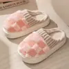 Pantuflas de Algodón con Suela Gruesa para Hombre 2026 Nuevo Otoño/Invierno para Interiores Dibujos Animados Cálidas Espesadas Felpa Algodón Pantuflas para Mujer