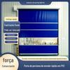 Porta Rápida Totalmente Automática, Porta Rápida Rolante Rápida de Aço Colorido e PVC, Passagem de Purificação, Sala de Banho de Ar, Porta Elevatória Automática por Indução