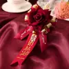 Ramillete de boda, un conjunto de suministros de alta calidad para el padrino de boda, para la novia y el novio, un conjunto completo creativo de alfileres, simulación de flores para dama de honor.