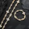 Hip-Hop Trébol de Cuatro Hojas Cadena de Cuentas Geométricas Collar Suéter Unisex Accesorios de Moda Collar Suéter de Guangzhou