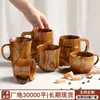 Taza de Madera Carbonizada Sanchuang Taza de Madera Creativa Taza de Té Antiescaldado de Madera Maciza Vaso para Whiskey