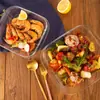 [Resistente ao calor 400 graus] Assadeira quadrada de vidro resistente ao calor, assadeira para peixe, uso doméstico, micro-ondas, forno, prato para churrasco