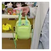 Estilo Coreano Color Puro Contraste Cruzado Pequeña Bolsa Chica Suave Estudiante Salida Diaria Casual Mini Teléfono Móvil Bolsa de Cosméticos Moda