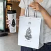 Celebridad de Internet Estilo Chino Película Pegatina Interior Taza de Té con Leche Desechable Bebida Fría Bebida Caliente con Tapa Transparente PP Moldeado por Inyección Comercial al por Mayor