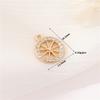 Acessórios de Joias DIY Zhongxing Zircônia Micro-cravada Cor 14k Pingente Material Colar Pulseira Brincos Feitos à Mão