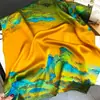 Novo Estilo Lenço de Seda Moda Feminina Versátil 70 Quadrado Estilo Coreano Lenço de Proteção para o Pescoço Primavera e Outono Lenço Retrô Gravata para Bolsa