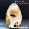 Colgante de Calcedonia Oceánica de Piedra Natural, Piedra Exquisita con Paisajes y Patrones Florales, Colgante de Ágata Versátil para Hombres y Mujeres, Artículo de Regalo 1W
