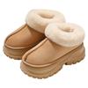 Botas de Nieve de Suela Gruesa para Mujer, Moda de Invierno, Zapatos de Algodón Cálido de Felpa para el Hogar, Pantuflas de Algodón Antideslizantes y Resistentes al Desgaste para Mujer, Venta al por Mayor