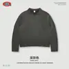 BE Masculino Streetwear Americano Marca Tendência Floco de Neve Gaivota Gola Polo Top Moletom Terry Lavado Vintage Meio Zíper