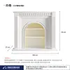 Gabinete Decorativo de Chimenea Estilo Retro Americano, Gabinete de Almacenamiento Texturizado Blanco y Negro, Gabinete de Entrada para Sala de Estar Estilo Francés con Luces, Gabinete Lateral Artístico