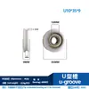 Rolamento 608ZZ com revestimento plástico e canaleta em U de nylon para portas e janelas de correr, polia com canaleta em H em forma de U, roda pequena EUB grande