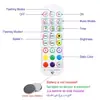 Fita de LED Ws2811/2812 Controle Remoto 24 Teclas Música Bluetooth App Celular Fita de LED Mágica Colorida Controle 5V-24V