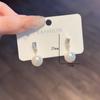 Pendientes de plata S925 con diseño de nicho de perla de circonita de lujo ligera que combina con todo de Corea del Sur, nuevos y elegantes pendientes de moda otoñal de alto grado.