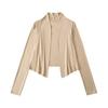 Estilo Perezoso Color Puro Tencel Protección Solar Camisa Aire Acondicionado 2025 Verano Nuevo Delgada Holgada Casual Cárdigan Chaqueta Pequeña de Mujer