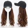Comercio Exterior Transfronterizo Europeo y Americano Sombrero Peluca Mujer Una Pieza Moda Cabello Largo Gorra de Verano Cabello Largo Rizado Celebridad de Internet Gorra de Béisbol