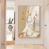 Pintura Decorativa Estilo Creme Girassol para Sala de Estar Pintura de Chão Textura Floral para Parede de Fundo de Sofá Entrada Porta de Entrada Mural