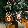 Transfronterizo Nuevo Árbol de Navidad Pequeño Colgante Accesorios Regalo Decoración Navideña Colgante Fieltro de Lana Dibujo Animado Ciervo Adornos Colgantes