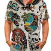 Nueva camisa de manga corta holgada para fiesta de hombre impresa en 3D transfronteriza DIY para figurar