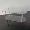 Adornos de mesa de postre con ondas de agua, soporte de exhibición acrílico, soporte para bocadillos de té de la tarde, soporte para cupcakes, comida fría, pausa para el café