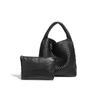 Bolsa de ombro transfronteiriça feminina coreana Bolsa de axilas para todos os jogos Bolsa de mão de grande capacidade Cor contrastante Bolsa de moda