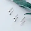 Pendientes de Plata de Ley 925, Pendientes Geométricos de Estrella de Moda para Mujer, Pendientes de Diseño Mini, Joyería Sencilla de Plata de Ley Estilo Coreano