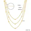 Cadena de Clavícula de Cadena de Cuentas Redondas Simple de Moda Nueva Transfronteriza Europea y Americana Collar de Apilamiento Elegante de Gama Alta para Mujer Venta al por Mayor