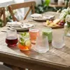 Vaso de Vino Rayado Famoso en Internet Transfronterizo de 13.5oz, Vaso Transparente de Plástico PET, Vaso Reutilizable para Cerveza de Mercado Nocturno
