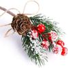 Accesorios navideños DIY agujas de pino simulación piñas frutos de acebo cuerda de cáñamo nudo de lazo ramo pequeño fábrica de origen transfronterizo