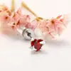 Nuevos Pendientes Dulces Estilo Girly al por Mayor Acero de Titanio 316 Pendientes de Nicho Forma de Corazón Circonita Tachuelas para Cartílago Joyería para Piercing