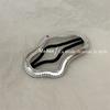 Pinza para el pelo estilo japonés y coreano dulce y genial Color Ola Punto Clip bb Plata Cuero Metal Pinza para el pelo Pinza Lateral Versátil Geométrico Pinza Lateral