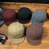 Boné de Baseball Vintage Lavado Estilo Casual Retro Japonês Primavera-Verão, Boné de Cinco Painéis Color-Blocking Estilo Workwear, Chapéu da Moda, Boné Duckbill