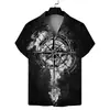 2026 Verano Nuevo Estilo de Comercio Exterior Camisa Casual de Manga Corta con Estampado 3D para Hombre Estilo Hawaiano Camisa de Cuello Cubano para Hombre