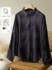 Camisa Bordada de Tela de Ramio Cocoon de Algodón Manga Larga para Mujer Diseño Literario que Reduce la Edad de Otoño Temprano Top Cardigan de Manga Larga