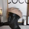 Boina de encaje para otoño e invierno, sombrero boina retro británico de pintor, lana, elegante, versátil, boina de malla, moderna para mujer