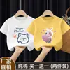 Nueva Camiseta de Manga Corta para Niñas 2025 Algodón Puro Tops para Niños Estilo Verano Tallas Mediana y Grande Verano para Niñas Manga Media Ropa para Niños Moderna
