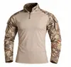 Yitai G2 Camuflaje Exterior Manga Larga Traje de Rana Camiseta Top Manga Larga Uniforme de Entrenamiento Militar Verano Fuerzas Especiales Uniforme Táctico