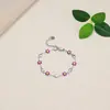 Moda Floral Nuevo Goteo de Aceite Pulsera de Oro de 18K Temperamento Simple Versátil Margarita Mezcla Joyería de Acero de Titanio