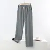 Pantalones de Casa Forrados de Polar para Mujer, Otoño e Invierno Delgados de Polar Cálidos a Cuadros Largos, Pantalones Casuales Sueltos con Bolsillos Laterales, Pantalones de Pierna Recta para Uso al Aire Libre