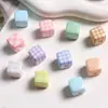 Estilo Ins Japonés Cuadrado Acrílico Impreso Cuadros Perforados Cuentas DIY Cadena de Teléfono Móvil Llavero Colgante Accesorios