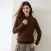 Nuevo Suéter de Cachemir de Otoño para Mujer de Canalé Manga Raglán Solapa Estilo Simple para el Trabajo Capa Base de Punto