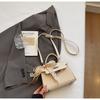 Bolsa de Mão Kelly Texturizada Tendência de Luxo Coreana Nova Moda Primavera 2026 Bolsa de Ombro Simples de Nicho Bolsa Transversal