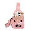 Bolso bandolera de peluche de dibujos animados para niños, moderno y genial, para hombre y mujer, mochila pequeña con diseño de vaca.