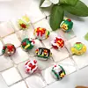 Nuevo Estilo Navideño Pintura al Óleo de Goteo Perlas Pintadas Moda Versátil Alto Valor Perlas Sueltas Bolígrafo para Perlas DIY Cadena para Teléfono Perlas Sueltas