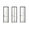 Puertas Planas Personalizadas de Fabricante Pueden Realizar Ingeniería Puertas y Ventanas para Baño Balcón Aleación de Aluminio Estilo Normcore Puertas de Vidrio Templado