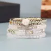 Pulsera Bohemio Europeo y Americano de Múltiples Capas con Cuentas, Moño Rosa, Diamante, Pulsera Elástica, Joyería con Cuentas