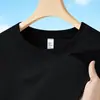 Camiseta de Malha 100% Algodão Puro Raglan Manga Curta para Homem 2026 Nova Verão Solta Respirável Manga Meia Manga Top Fino