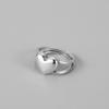 Anillo de Corazón Hueco de Doble Capa de Moda Transfronteriza Europea y Americana para Mujer, Anillo Abierto Sencillo y de Lujo Ligero en Forma de Corazón, Anillo Personalizado para el Dedo Índice